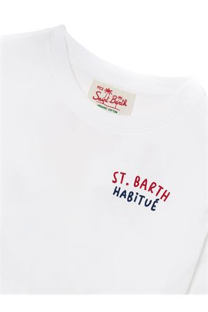 T-shirt Portland Jr con ricamo Habitué su fronte e retro SAINT BARTH KIDS | PRL000100320L